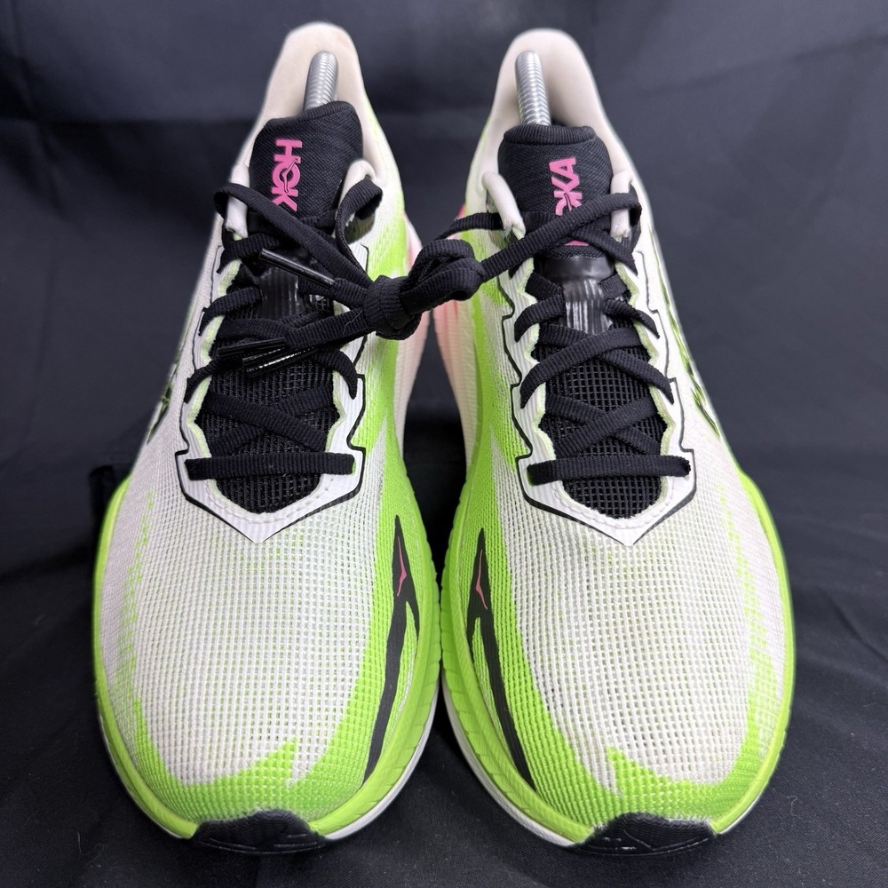 Hoka Mach X 3 Womens Size 10 B Running Shoes White Neon Lemon 1168721 WNL - Picture 5 of 10
